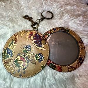 Patricia Nash Liscia mirror French Tapestry fob keychain key purse charm keyring